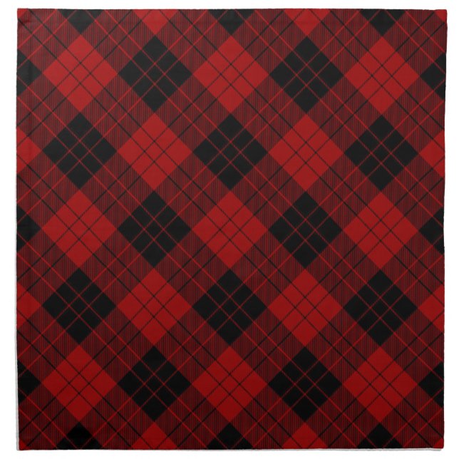 Erskine (Paton) Tartan Scottish Plaid Pattern Cloth Napkin (Front)
