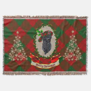 Erskine Scottie Dog Christmas Throw Blanket