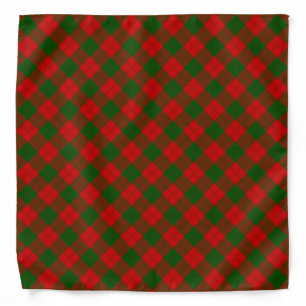 Erskine tartan red green plaid bandana