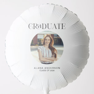 ersonalized Graduation Photo Modern Grad Party Balloon