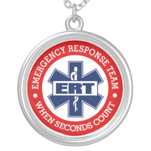ERT Emergency Response Team Silver Plated Necklace