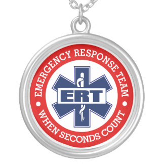 ERT Emergency Response Team Silver Plated Necklace