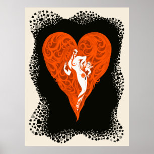 Erté - Aces Suite, Heart Poster