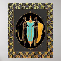 ERTE Art Deco Three Ladies