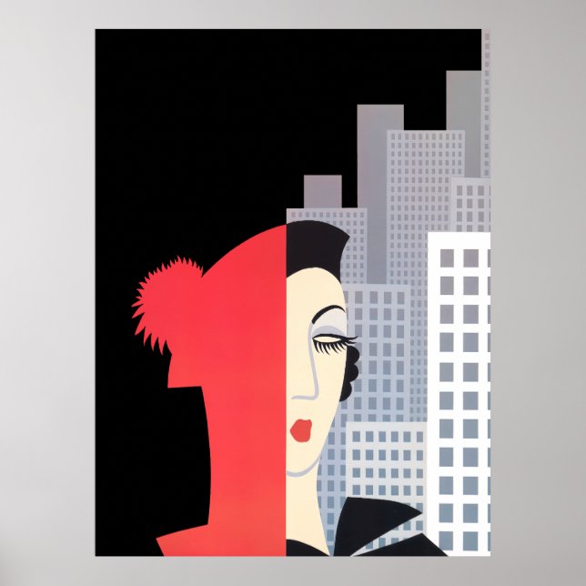 Erté - Figures Dancing [Night Version] Poster (Front)