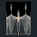 Erté - Les Bijoux de Perle [Black] Poster<br><div class="desc">Erté - Les Bijoux de Perle [Black]</div>