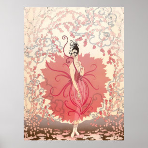 Erté - Pink Lady Poster