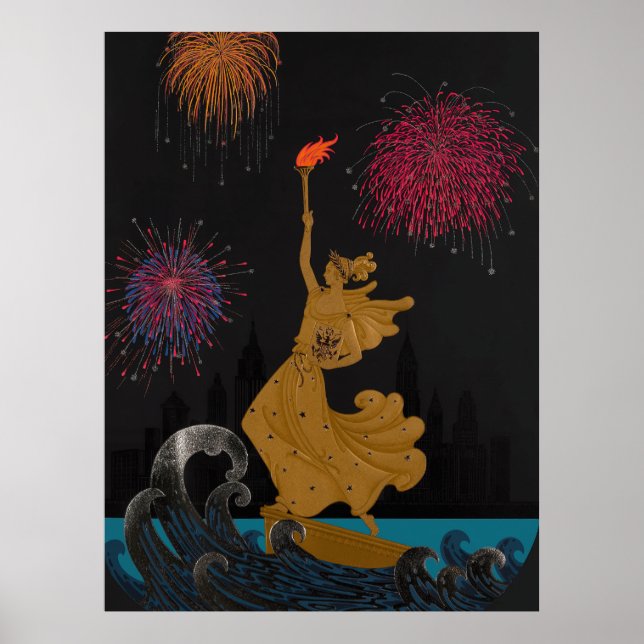 Erté - Statue of Liberty (Night) Poster (Front)