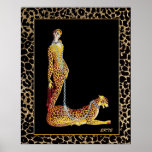 Erte - The Leopard Lady Poster<br><div class="desc">If you choose to download, Your local Walgreen store makes board posters of your download into different sizes and in various textures at a very good price. Sometimes with a discount. A tip from my US friend. For UK see "Digital Printing" online. I have called this Erte painting "The Leopard...</div>
