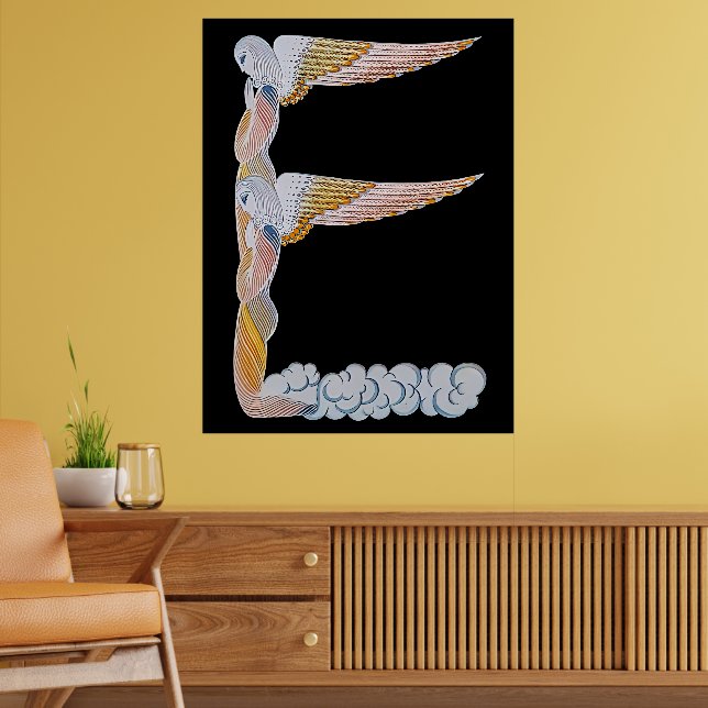 Erté - The Letter E from the Alphabet Suite, 1976 Poster | Zazzle