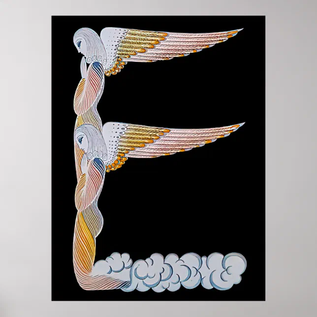 Erté - The Letter E from the Alphabet Suite, 1976 Poster | Zazzle