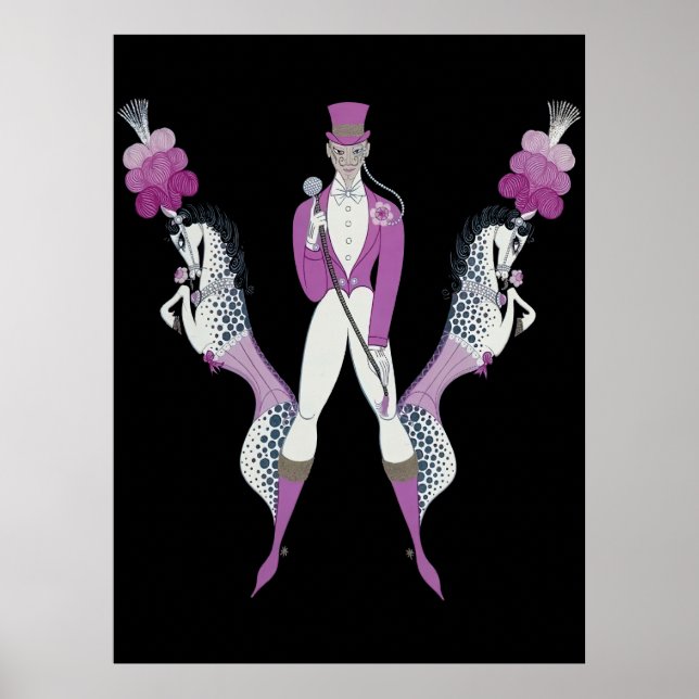 Erté - The Letter W from the Alphabet Suite, 1976 Poster (Front)