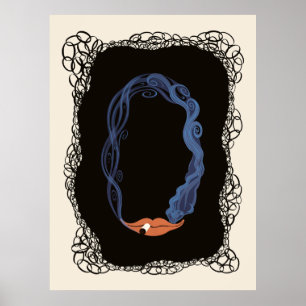 Erté - The Numerals Suite, The Number 0 Poster