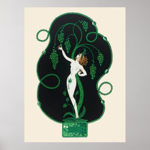 Erté - The Precious Stones Suite, Emerald, 1969 Poster