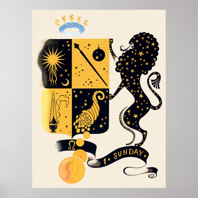 Erté - The Zodiac Suite, Leo Poster (Front)