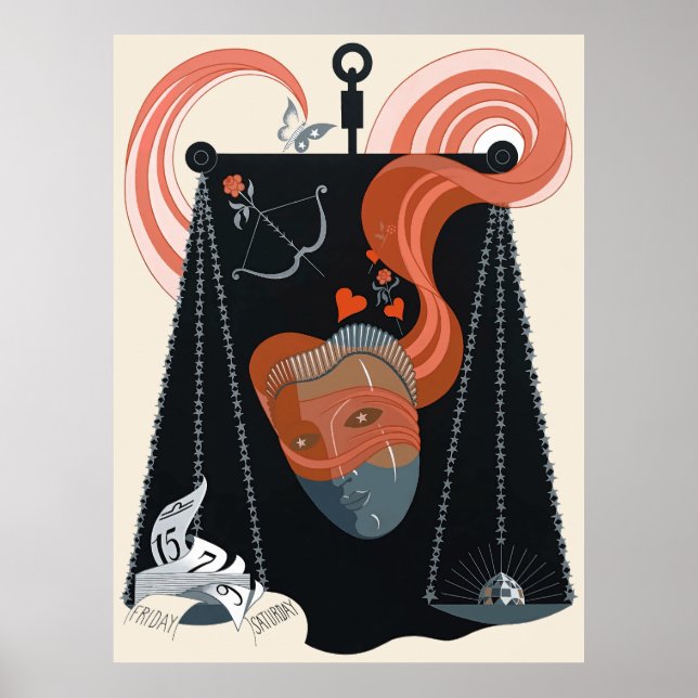 Erté - The Zodiac Suite, Libra Poster (Front)