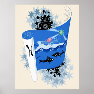 Erté - The Zodiac Suite, Pisces Poster