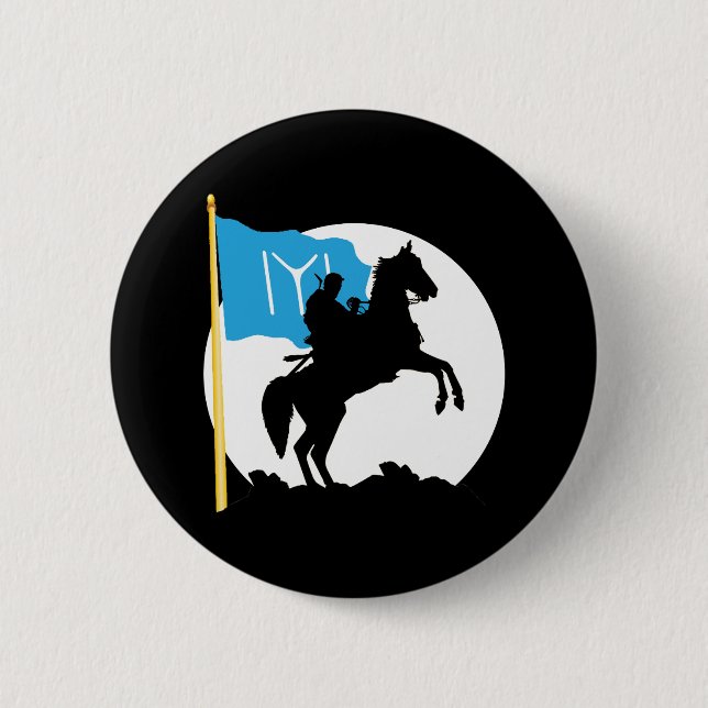 Ertugrul Bey Kayi IYI Flag Ottoman Empire Istanbul Button (Front)