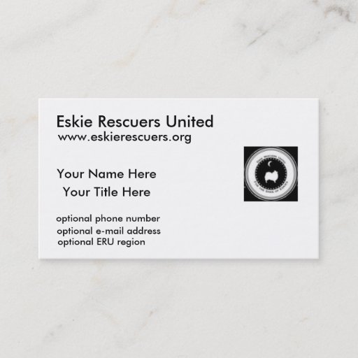 Customizable ERU Business Card Template