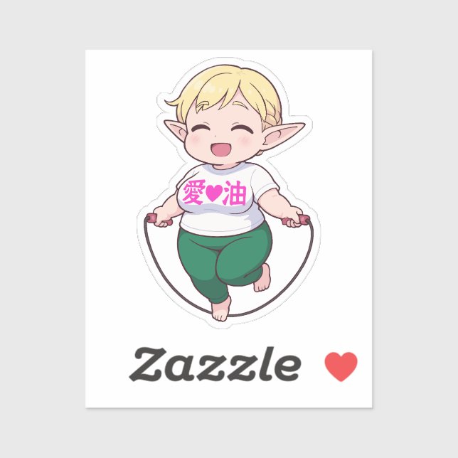 Erufuda Chibi Elf Girl Art Sticker (Sheet)