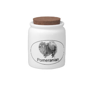 Eruo Pomeranian Dog Candy Jar