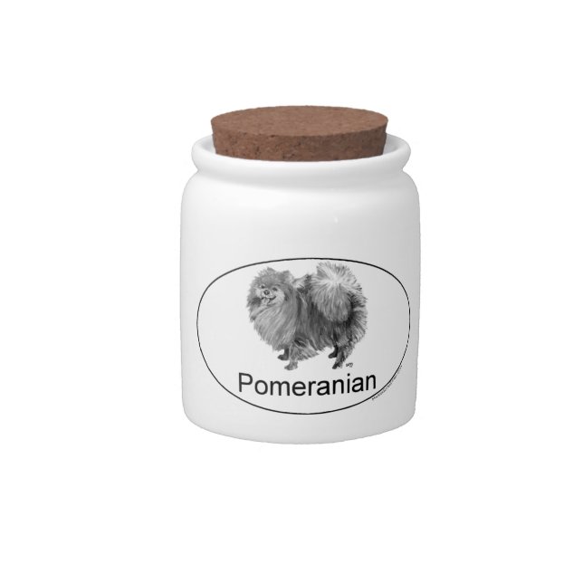 Eruo Pomeranian Dog Candy Jar (Front)