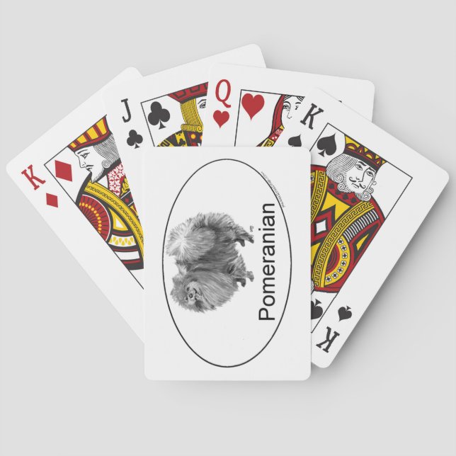 Eruo Pomeranian Dog Poker Cards (Back)