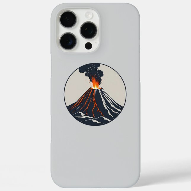 Erupting Volcano Modern Art Illustration Case-Mate iPhone Case (Back)