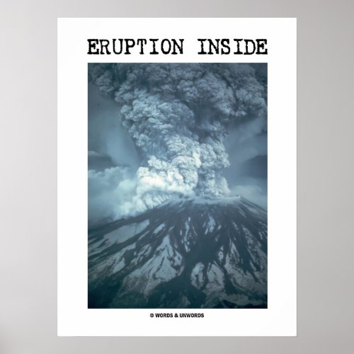 Eruption Inside Mt Saint Helens Poster