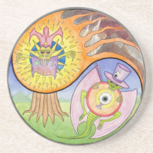 "Eruption" Mandala Drink Coaster