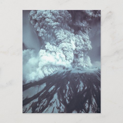 Eruption of Mount Saint Helens Stratovolcano 1980 Postcard