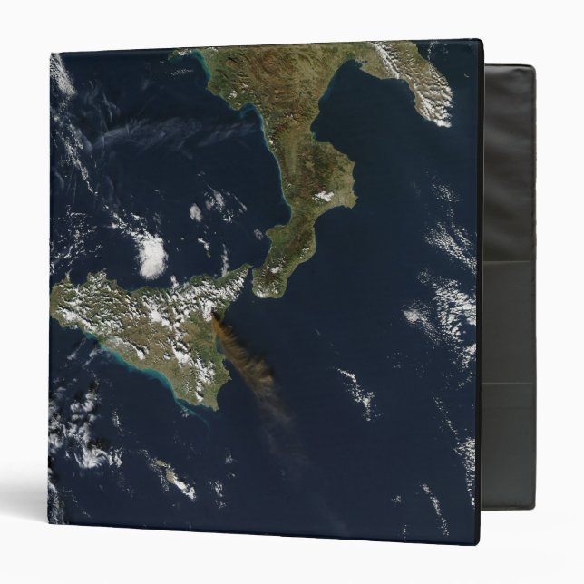 Eruption of Mt Etna in Sicily 3 Ring Binder (Front/Inside)
