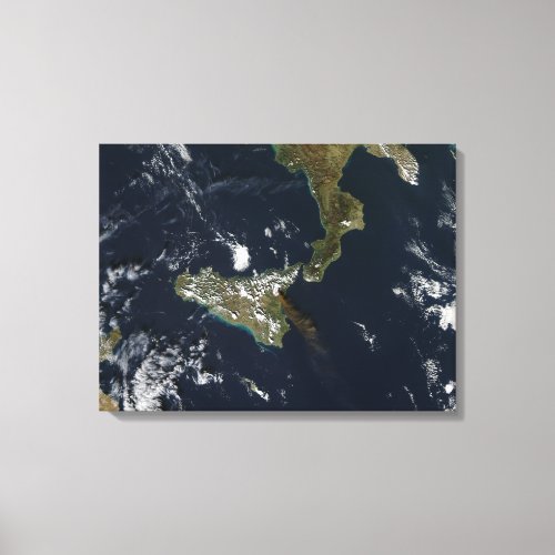 Eruption of Mt Etna in Sicily Canvas Print