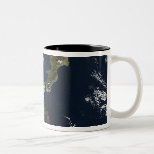 Eruption of Mt Etna in Sicily Two_Tone Coffee Mug
