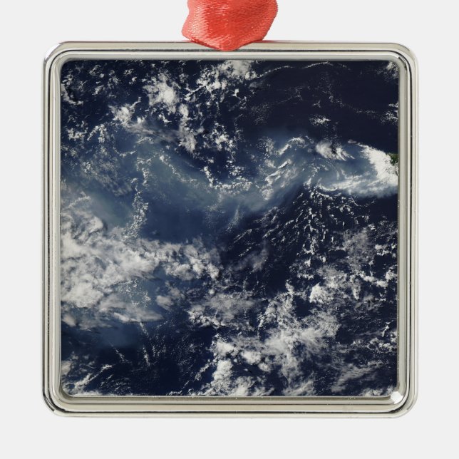 Eruption of Piton de la Fournaise, Reunion Isla Metal Ornament (Front)