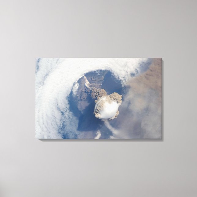 Eruption of Sarychev volcano 2 Canvas Print (Front)