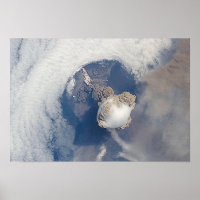 Eruption of Sarychev volcano 2 Poster (Front)