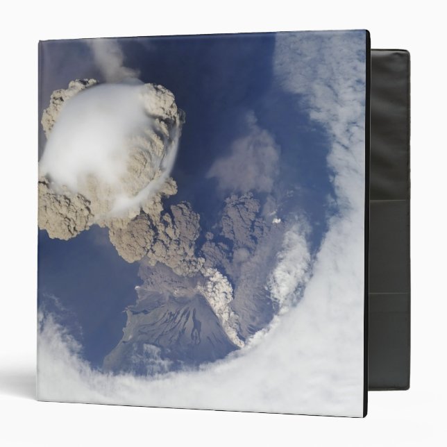 Eruption of Sarychev volcano 3 Ring Binder (Front/Inside)