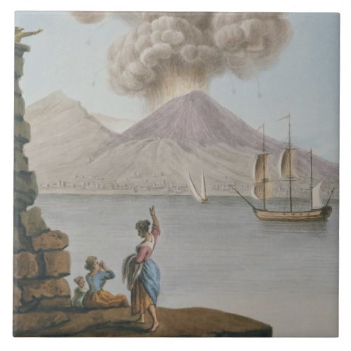 Eruption of Vesuvius Monday 9th August 1779 plat Tile