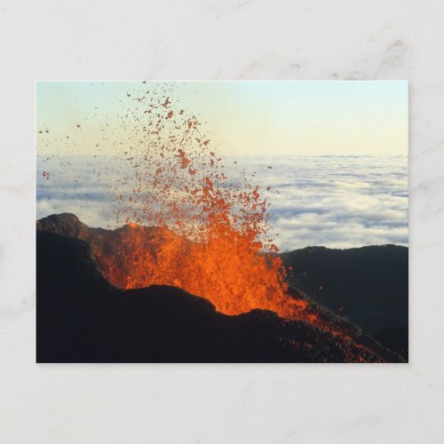 ruption volcanique postcard