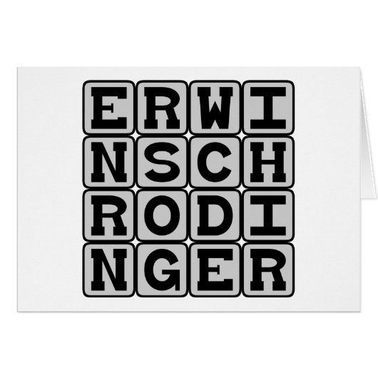 Erwin Schrodinger, Quantum Theorist (Front Horizontal)