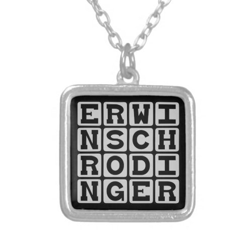 Erwin Schrodinger Quantum Theorist Silver Plated Necklace