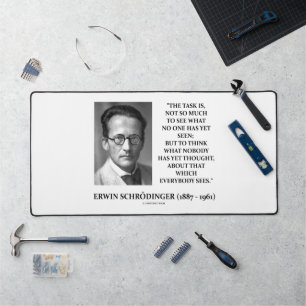 Erwin Schrödinger Task Think Nobody Yet Thought Desk Mat
