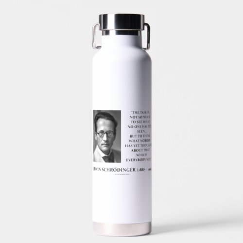 Erwin Schrdinger Task Think Nobody Yet Thought Water Bottle