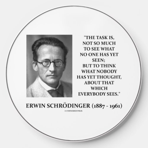 Erwin Schrdinger Task Think Nobody Yet Thought Wireless Charger