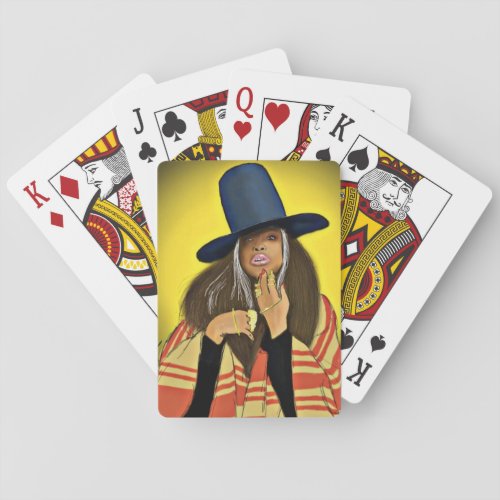 Erykah Badu Portrait Playing Cards