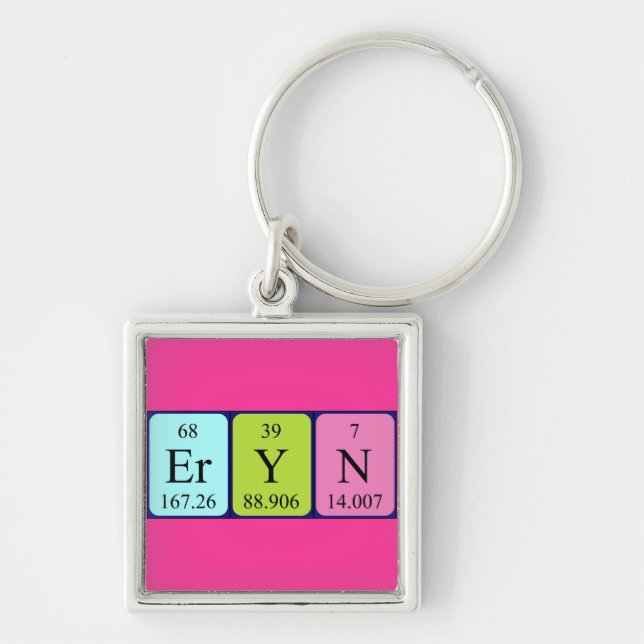Eryn periodic table name keyring (Front)