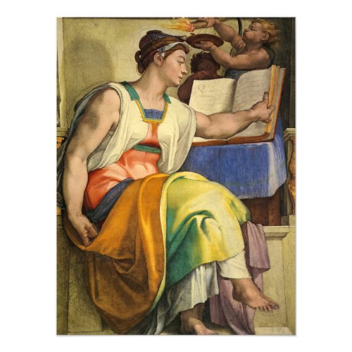 Erythraean Sibyl by Michelangelo Photo Print