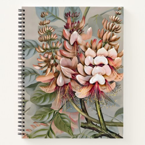 Erythrina Flower Watercolor Gift Wall Notebook
