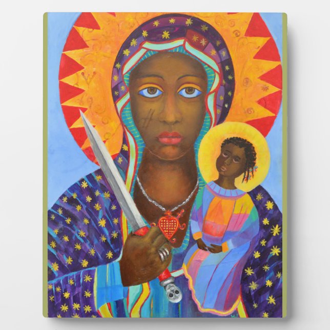 Erzulie Dantor Black Madonna Voodoo Lwa Plaque (Front)